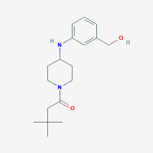 1-[4-[3-(Hydroxymethyl)anilino]piperidin-1-yl]-3,3-dimethylbutan-1-one