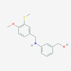 [3-[(4-Methoxy-3-methylsulfanylphenyl)methylamino]phenyl]methanol