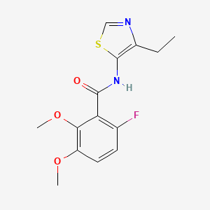 molecular formula C14H15FN2O3S B6624996 N-(4-ethyl-1,3-thiazol-5-yl)-6-fluoro-2,3-dimethoxybenzamide 