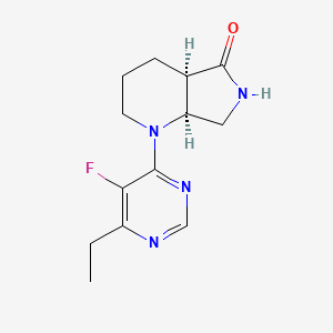 molecular formula C13H17FN4O B6625011 (4aR,7aS)-1-(6-ethyl-5-fluoropyrimidin-4-yl)-3,4,4a,6,7,7a-hexahydro-2H-pyrrolo[3,4-b]pyridin-5-one 