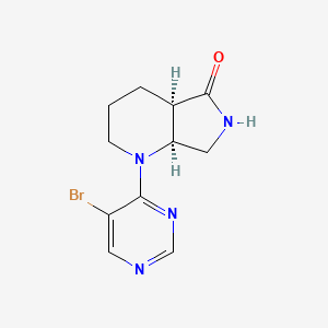 molecular formula C11H13BrN4O B6625019 (4aR,7aS)-1-(5-bromopyrimidin-4-yl)-3,4,4a,6,7,7a-hexahydro-2H-pyrrolo[3,4-b]pyridin-5-one 