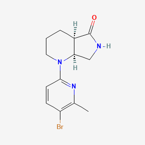 molecular formula C13H16BrN3O B6625033 (4aR,7aS)-1-(5-bromo-6-methylpyridin-2-yl)-3,4,4a,6,7,7a-hexahydro-2H-pyrrolo[3,4-b]pyridin-5-one 