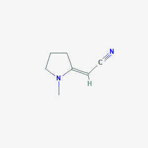 molecular formula C7H10N2 B066251 (2E)-(1-Methyl-2-pyrrolidinylidene)acetonitrile CAS No. 171918-47-1