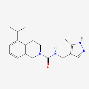 N-[(5-methyl-1H-pyrazol-4-yl)methyl]-5-propan-2-yl-3,4-dihydro-1H-isoquinoline-2-carboxamide