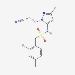 N-[2-(2-cyanoethyl)-5-methylpyrazol-3-yl]-1-(2-fluoro-4-methylphenyl)methanesulfonamide