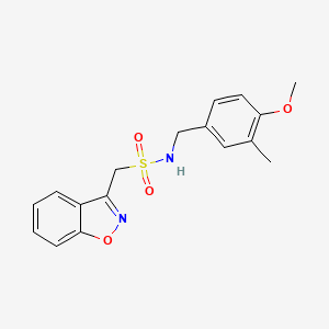 1-(1,2-benzoxazol-3-yl)-N-[(4-methoxy-3-methylphenyl)methyl]methanesulfonamide