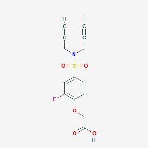 2-[4-[But-2-ynyl(prop-2-ynyl)sulfamoyl]-2-fluorophenoxy]acetic acid