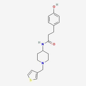 3-(4-hydroxyphenyl)-N-[1-(thiophen-3-ylmethyl)piperidin-4-yl]propanamide