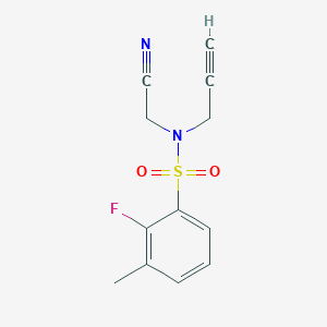 N-(cyanomethyl)-2-fluoro-3-methyl-N-prop-2-ynylbenzenesulfonamide