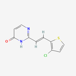 2-[(E)-2-(3-chlorothiophen-2-yl)ethenyl]-1H-pyrimidin-6-one