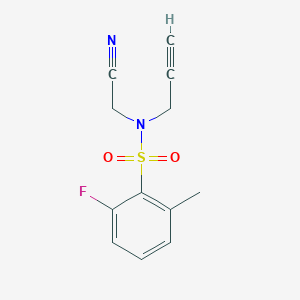 N-(cyanomethyl)-2-fluoro-6-methyl-N-prop-2-ynylbenzenesulfonamide