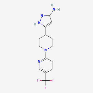 3-{1-[5-(trifluoromethyl)pyridin-2-yl]piperidin-4-yl}-1H-pyrazol-5-amine