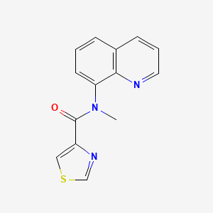 molecular formula C14H11N3OS B6625205 N-methyl-N-quinolin-8-yl-1,3-thiazole-4-carboxamide 