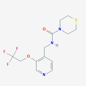 N-[[3-(2,2,2-trifluoroethoxy)pyridin-4-yl]methyl]thiomorpholine-4-carboxamide