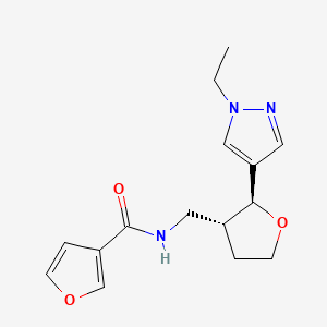 N-[[(2S,3R)-2-(1-ethylpyrazol-4-yl)oxolan-3-yl]methyl]furan-3-carboxamide