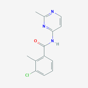 molecular formula C13H12ClN3O B6625230 3-chloro-2-methyl-N-(2-methylpyrimidin-4-yl)benzamide 