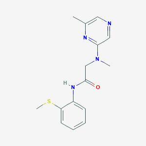 2-[methyl-(6-methylpyrazin-2-yl)amino]-N-(2-methylsulfanylphenyl)acetamide