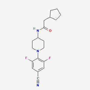 N-[1-(4-cyano-2,6-difluorophenyl)piperidin-4-yl]-2-cyclopentylacetamide