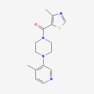 molecular formula C15H18N4OS B6625396 [4-(4-Methylpyridin-3-yl)piperazin-1-yl]-(4-methyl-1,3-thiazol-5-yl)methanone 