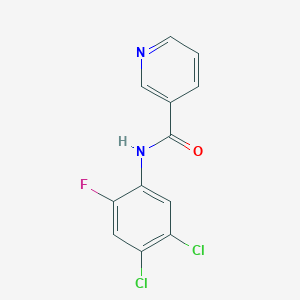 molecular formula C12H7Cl2FN2O B6625404 N-(4,5-dichloro-2-fluorophenyl)pyridine-3-carboxamide 