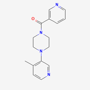 molecular formula C16H18N4O B6625443 [4-(4-Methylpyridin-3-yl)piperazin-1-yl]-pyridin-3-ylmethanone 