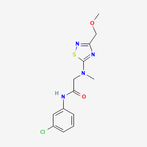 N-(3-chlorophenyl)-2-[[3-(methoxymethyl)-1,2,4-thiadiazol-5-yl]-methylamino]acetamide