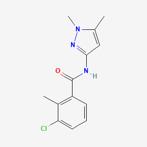 molecular formula C13H14ClN3O B6625465 3-chloro-N-(1,5-dimethylpyrazol-3-yl)-2-methylbenzamide 