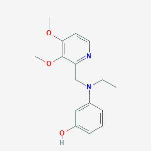 molecular formula C16H20N2O3 B6625466 3-[(3,4-Dimethoxypyridin-2-yl)methyl-ethylamino]phenol 