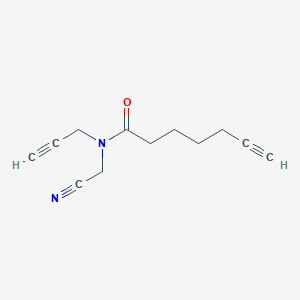 N-(cyanomethyl)-N-prop-2-ynylhept-6-ynamide