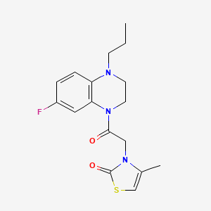 3-[2-(7-Fluoro-4-propyl-2,3-dihydroquinoxalin-1-yl)-2-oxoethyl]-4-methyl-1,3-thiazol-2-one