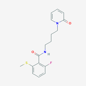 2-fluoro-6-methylsulfanyl-N-[4-(2-oxopyridin-1-yl)butyl]benzamide