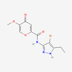 N-(4-bromo-5-ethyl-1H-pyrazol-3-yl)-5-methoxy-4-oxopyran-2-carboxamide