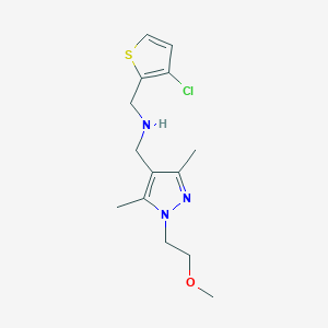 N-[(3-chlorothiophen-2-yl)methyl]-1-[1-(2-methoxyethyl)-3,5-dimethylpyrazol-4-yl]methanamine