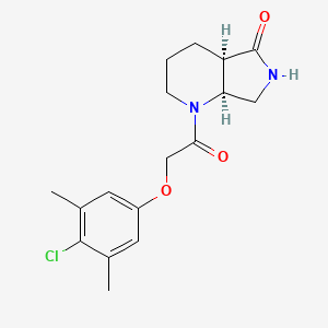 molecular formula C17H21ClN2O3 B6625672 (4aR,7aS)-1-[2-(4-chloro-3,5-dimethylphenoxy)acetyl]-3,4,4a,6,7,7a-hexahydro-2H-pyrrolo[3,4-b]pyridin-5-one 