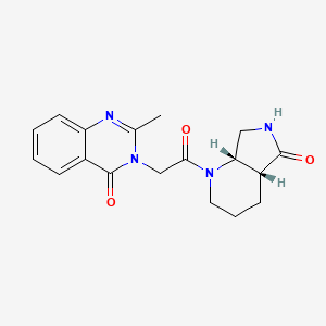 molecular formula C18H20N4O3 B6625706 3-[2-[(4aR,7aS)-5-oxo-3,4,4a,6,7,7a-hexahydro-2H-pyrrolo[3,4-b]pyridin-1-yl]-2-oxoethyl]-2-methylquinazolin-4-one 