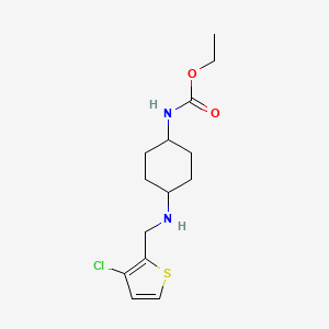 molecular formula C14H21ClN2O2S B6625742 ethyl N-[4-[(3-chlorothiophen-2-yl)methylamino]cyclohexyl]carbamate 