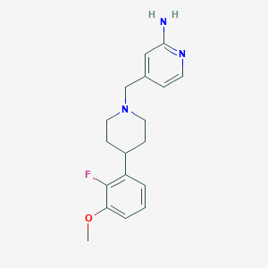 4-[[4-(2-Fluoro-3-methoxyphenyl)piperidin-1-yl]methyl]pyridin-2-amine