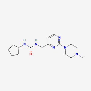 1-Cyclopentyl-3-[[2-(4-methylpiperazin-1-yl)pyrimidin-4-yl]methyl]urea