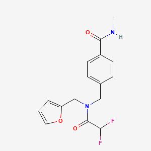 4-[[(2,2-difluoroacetyl)-(furan-2-ylmethyl)amino]methyl]-N-methylbenzamide