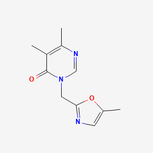 5,6-Dimethyl-3-[(5-methyl-1,3-oxazol-2-yl)methyl]pyrimidin-4-one