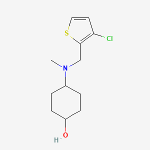 molecular formula C12H18ClNOS B6625847 4-[(3-Chlorothiophen-2-yl)methyl-methylamino]cyclohexan-1-ol 