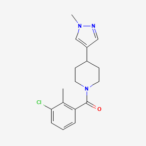 (3-Chloro-2-methylphenyl)-[4-(1-methylpyrazol-4-yl)piperidin-1-yl]methanone