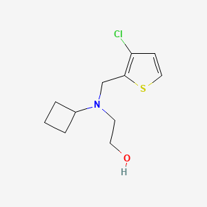 molecular formula C11H16ClNOS B6625873 2-[(3-Chlorothiophen-2-yl)methyl-cyclobutylamino]ethanol 