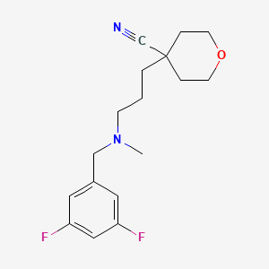 4-[3-[(3,5-Difluorophenyl)methyl-methylamino]propyl]oxane-4-carbonitrile