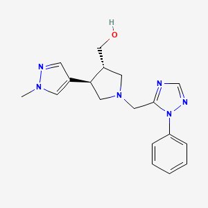 [(3S,4R)-4-(1-methylpyrazol-4-yl)-1-[(2-phenyl-1,2,4-triazol-3-yl)methyl]pyrrolidin-3-yl]methanol