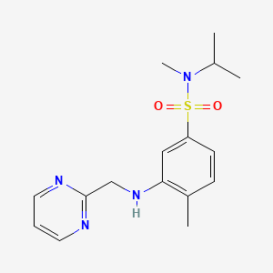 N,4-dimethyl-N-propan-2-yl-3-(pyrimidin-2-ylmethylamino)benzenesulfonamide