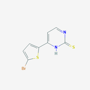 molecular formula C8H5BrN2S2 B066259 4-(5-溴-2-噻吩基)嘧啶-2-硫醇 CAS No. 175202-82-1