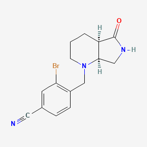 molecular formula C15H16BrN3O B6625910 4-[[(4aR,7aS)-5-oxo-3,4,4a,6,7,7a-hexahydro-2H-pyrrolo[3,4-b]pyridin-1-yl]methyl]-3-bromobenzonitrile 
