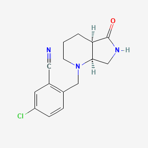 2-[[(4aR,7aS)-5-oxo-3,4,4a,6,7,7a-hexahydro-2H-pyrrolo[3,4-b]pyridin-1-yl]methyl]-5-chlorobenzonitrile