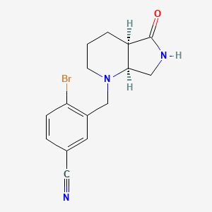 molecular formula C15H16BrN3O B6625922 3-[[(4aR,7aS)-5-oxo-3,4,4a,6,7,7a-hexahydro-2H-pyrrolo[3,4-b]pyridin-1-yl]methyl]-4-bromobenzonitrile 